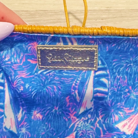 Lilly Pulitzer Wicker Clutch Case - Picture 6 of 8